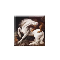 Magnets<Boutiques de musées Magnet Stubbs Cheval attaqué par un lion