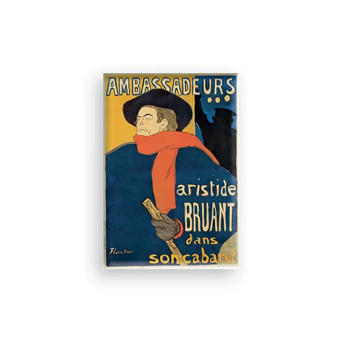 Boutiques de musées Magnet Toulouse-Lautrec - Ambassadeurs. Aristide Bruant dans son cabaret, vers 1893 Best