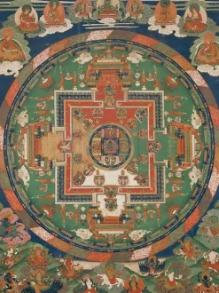 Panneaux Aluminium|Affiches D'Art Encadrées<Boutiques de musées Mandala d'Aksobhya (Mi-bskyod-pa) (panneaux aluminium)