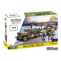 Boutiques de musées Maquette Willys MB et trailer - Cobi Historical Collection World War II Outlet