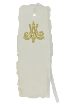 Boutiques de musées Marque-page papier bouilli en cuve - Monogramme de Marie-Antoinette - Beige Hot