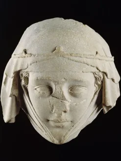 Toiles Encadrées<Boutiques de musées Masque du gisant de Jeanne de Toulouse, provenant de l'abbatiale de Gercy à Varennes-Jarcy (toiles encadrées)