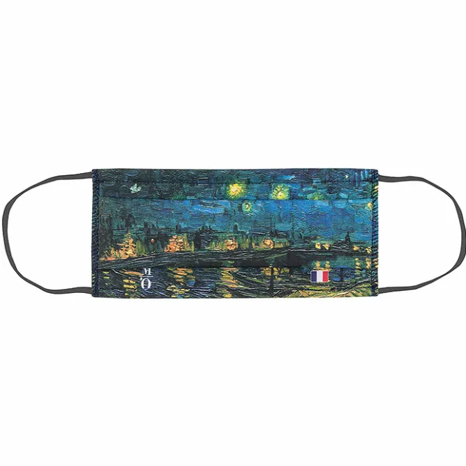 Boutiques de musées Masque réutilisable en tissu Van Gogh - La nuit étoilée Discount
