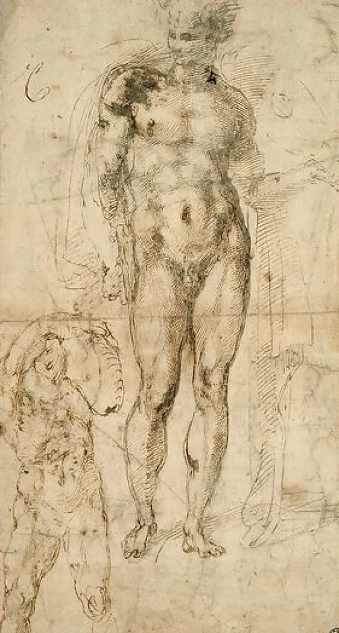 Toiles Encadrées|Toiles Sur Châssis<Boutiques de musées Mercure, inventeur de la lyre; homme nu portant un fardeau (toiles encadrées)