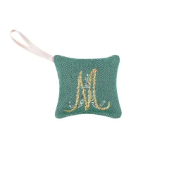 Art De La Maison<Boutiques de musées Mini-coussin parfumé vert Monogramme de Marie-Antoinette