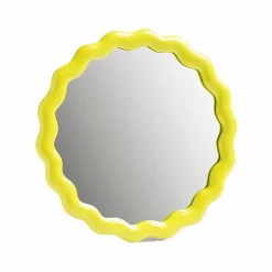 Boutiques de musées Miroir rond Zigzag Jaune - Ø 17.5 cm Online