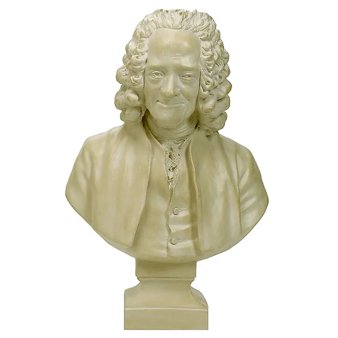 Boutiques de musées Moulage Buste de Voltaire avec perruque Hot