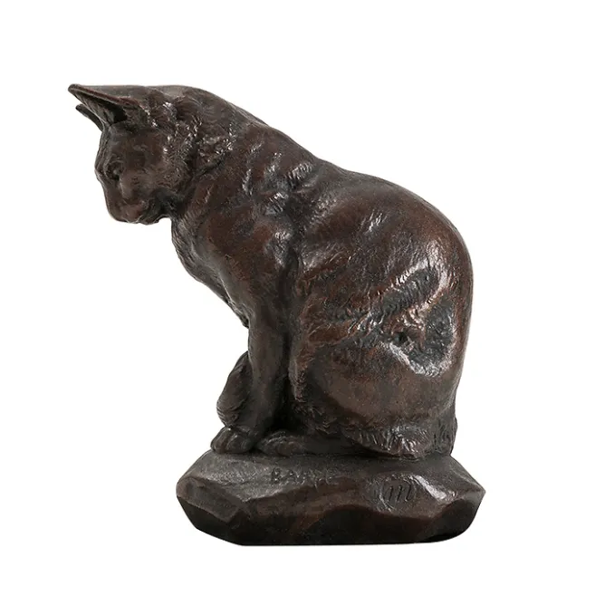 Art Européen<Boutiques de musées Moulage Chat assis Barye