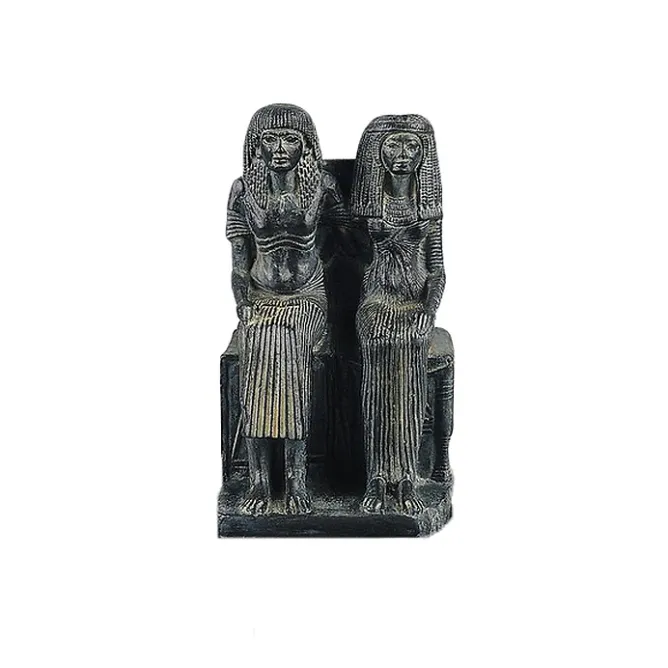 Boutiques de musées Moulage Statue d'un couple égyptien assis Sale