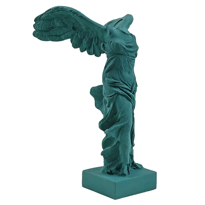 Antiquités Gallo-Romaines & Gréco-Romaines<Boutiques de musées Moulage Victoire de Samothrace 34 cm - Vert pétrole