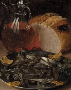 Affiches D'Art|Toiles Sans Cadre<Boutiques de musées Nature morte au flacon de vin et aux poissons (affiches d'art)