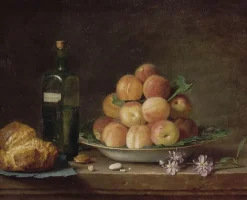Boutiques de musées Nature morte aux pêches et à la brioche (toiles encadrées) New