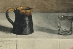 Panneaux Aluminium|Toiles Encadrées<Boutiques de musées Nature morte : pichet et verre sur une table (panneaux aluminium)
