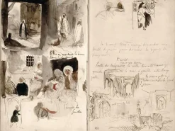 Toiles Sans Cadre|Toiles Encadrées<Boutiques de musées Notes et croquis pris à Meknès (toiles sans cadre)