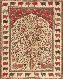 Boutiques de musées Panneau peint (pichvai) à l'arbre de vie (toiles sans cadre) Clearance