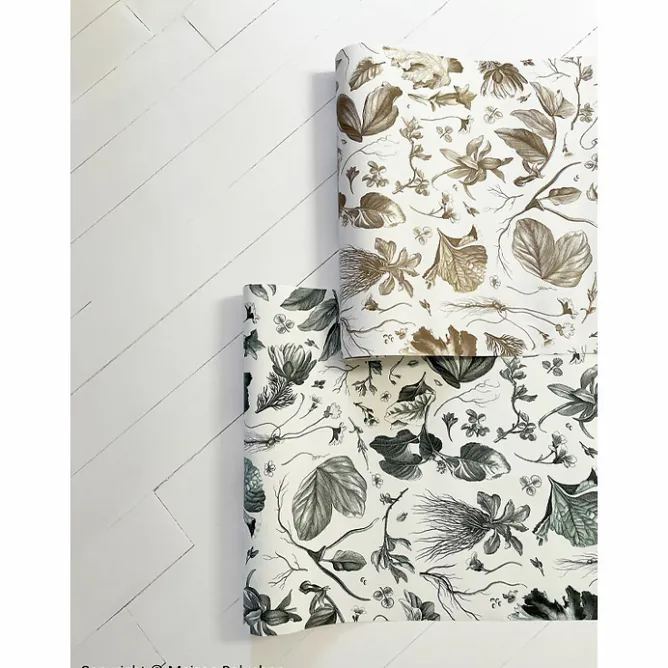 Art De La Maison<Boutiques de musées Papier peint intissé Herbier du roi - Vert - 270 x 53 cm - Maison Baluchon