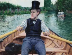 Boutiques de musées Partie de bateau (Canotier au chapeau haut de forme) (toiles sans cadre) Sale