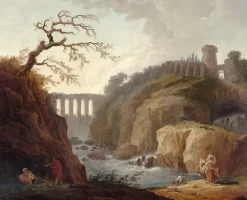 Panneaux Aluminium|Panneaux Acryliques<Boutiques de musées Paysage avec aqueduc et torrent (panneaux aluminium)