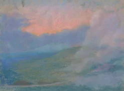 Panneaux Aluminium|Panneaux Acryliques<Boutiques de musées Paysage de montagne au soleil couchant avec effets de nuages (panneaux aluminium)