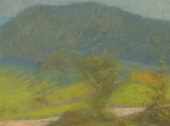 Panneaux Acryliques|Toiles Encadrées<Boutiques de musées Paysage de montagne avec arbres au premier plan (panneaux acryliques)