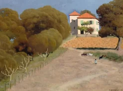 Boutiques de musées Paysage, la maison au toit rouge (panneaux aluminium)