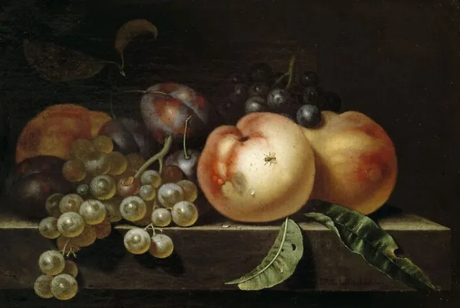 Boutiques de musées Pêche, prunes et raisins (panneaux acryliques) Online