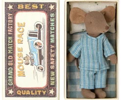 Boutiques de musées Peluche souris boîte d'allumettes - bleu Sale