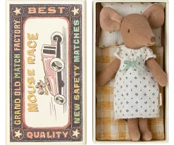 Peluches<Boutiques de musées Peluche souris boîte d'allumettes - blanche