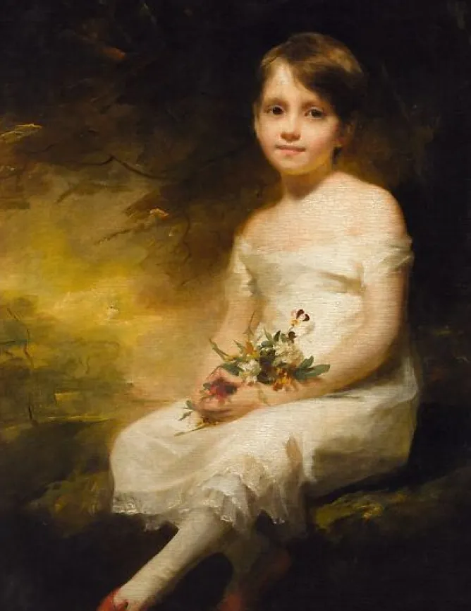 Boutiques de musées Petite fille tenant des fleurs dit aussi Innocence : portrait de Nancy Graham (panneaux aluminium)