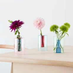 Boutiques de musées Petit vase réversible Rose/vert - Block Design Clearance
