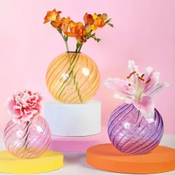 Boutiques de musées Petit vase spirale Rose Ø 9 cm