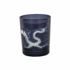 Boutiques de musées Photophore en verre à décor Dragon avec LED Hot