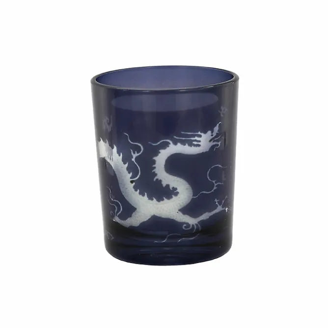 Boutiques de musées Photophore en verre à décor Dragon avec LED Hot