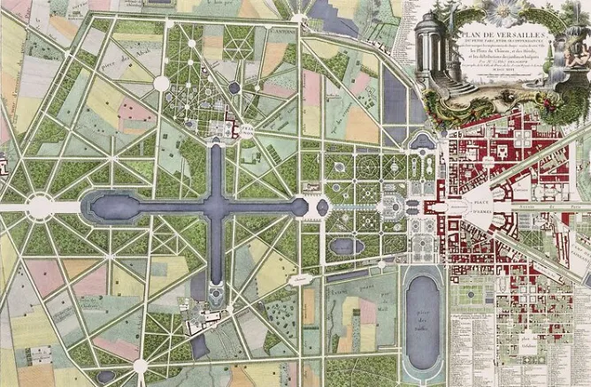 Boutiques de musées Plan de Versailles, du petit parc et de ses dépendances (affiches d'art) Clearance