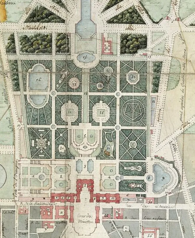 Panneaux Acryliques|Toiles Sans Cadre<Boutiques de musées Plan du château, des Jardins, du Petit parc, de Trianon, de la ville de Versailles sous le premier Empire (panneaux acryliques)