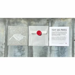 Design|Art De La Maison<Boutiques de musées Plaque de zinc Focus Paris 7e arrondissement - Toit de Paris - 12 x 12 cm