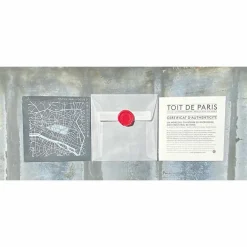Design|Art De La Maison<Boutiques de musées Plaque de zinc Focus Paris 2e arrondissement - Toit de Paris - 12 x 12 cm