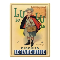 Art De La Maison<Boutiques de musées Plaque métal Petit écolier 21 x 15 cm - Biscuits LU