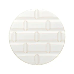 Design<Boutiques de musées Plaque Rivoli grès émaillé - ⌀ 11,5 cm - Blanc Meudon - Déjà-vu Paris