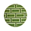 Boutiques de musées Plaque Rivoli grès émaillé - ⌀ 11,5 cm - Vert Lutèce - Déjà-vu Clearance