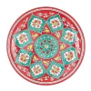 Boutiques de musées Plat en céramique Fleur Rouge /turquoise - Ø 30cm - La maison Ottomane Clearance