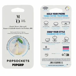 Boutiques de musées Poignée/support pour téléphone Claude Monet - Femme à l'ombrelle tournée vers la droite - PopSockets