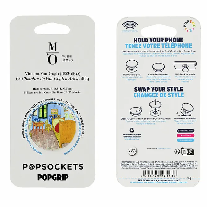 High-Tech<Boutiques de musées Poignée/support pour téléphone Vincent van Gogh - La chambre de Van Gogh à Arles - PopSockets