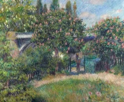 Affiches D'Art<Boutiques de musées Pont du chemin de fer à Chatou ou Les Marronniers roses (affiches d'art)