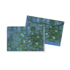 Boutiques de musées Porte-documents avec bouton pression Claude Monet - Nymphéas bleus