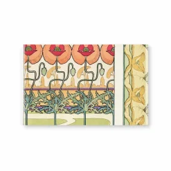 Boutiques de musées Porte-documents avec bouton pression Alphonse Mucha - Motifs décoratifs, planche 29 Clearance