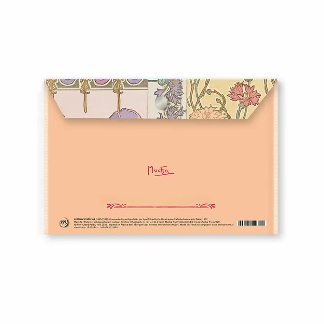 Chemises Et Sous-Chemises<Boutiques de musées Porte-documents avec bouton pression Alphonse Mucha - Motifs décoratifs, planche 41