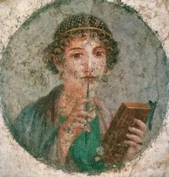 Boutiques de musées Portrait de jeune femme, dite Sappho, 55-79 après J.-C. (panneaux aluminium) Sale