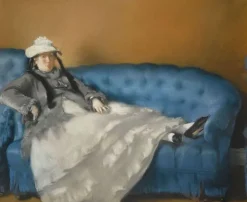 Boutiques de musées Portrait de madame Edouard Manet sur un canapé bleu (panneaux aluminium) Best
