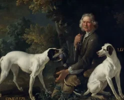 Boutiques de musées Portrait du garde-chasse La Forêt et de Fine-Lise et Lise, deux chiennes de la meute royale (panneaux aluminium) Online